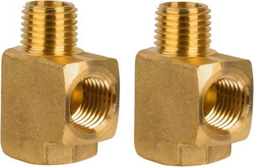 Brass street tee npt male - tee, 1/4"