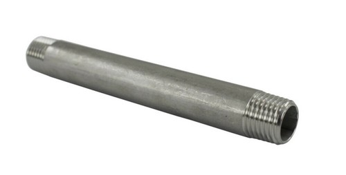 Barrel nipple stainless - 1/4", nipple,